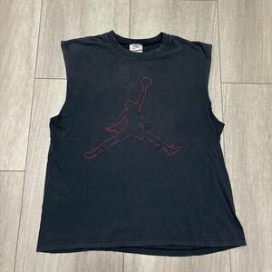 Vintage 90s Nike Air Jordan Jumpman Embroidered Muscle Shirt Size M